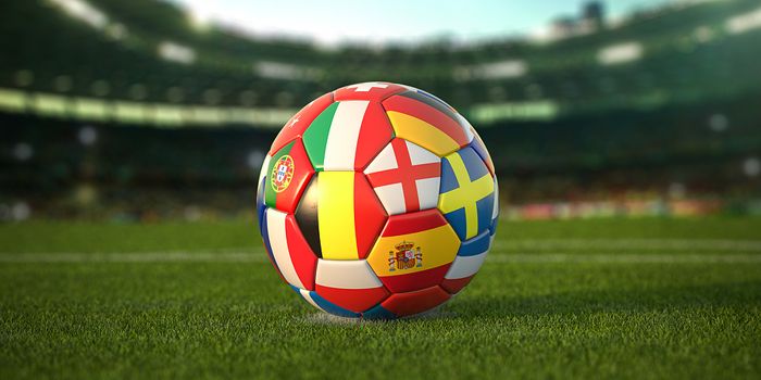 Football With Country Flags in Segments